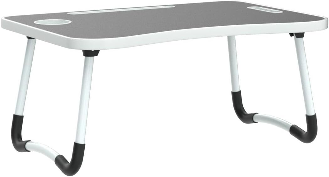 Lifelong Foldable Standing Laptop Desk/Bed Tray for Dinner, Reading, TV, Eating, Breakfast, Portable Table for Bed and Couch (Gray)
