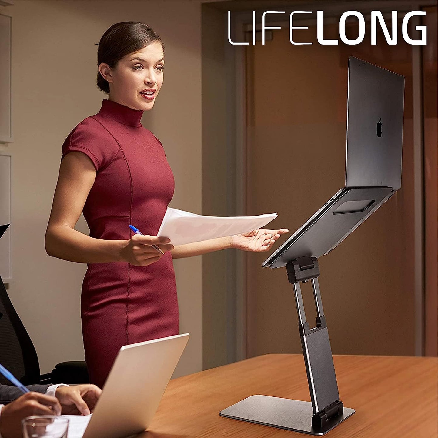 Lifelong Ergonomic Laptop Stand For Desk, Adjustable Height Up To 20"