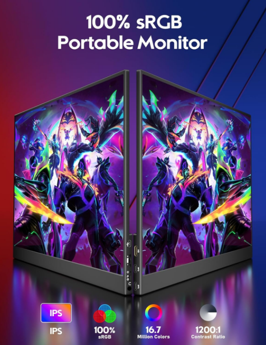 Lifelong Portable Monitor 16.1" 1080P 144HZ Model GZ70