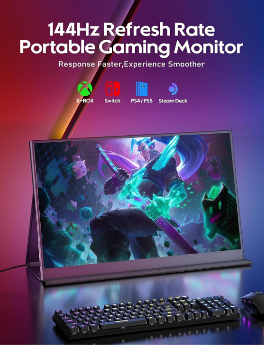 Lifelong Portable Monitor 16.1" 1080P 144HZ Model GZ70