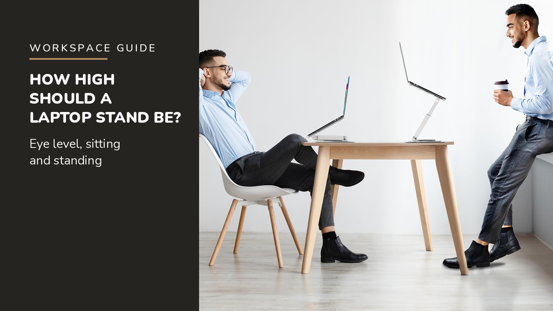 Lifelong blog header — How High Should a Laptop Stand Be — Lifelong 360° Rotating Laptop Stand in Silver