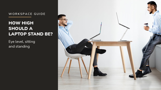 Lifelong blog header — How High Should a Laptop Stand Be — Lifelong 360° Rotating Laptop Stand in Silver